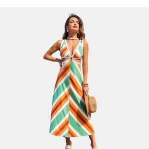 Cupshe Multicolor Striped Maxi Dress